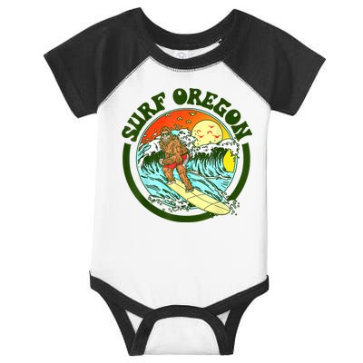 Surf Oregon! Surfing Bigfoot Funny Beach Sasquatch Surfer Shirt Infant Baby Jersey Bodysuit