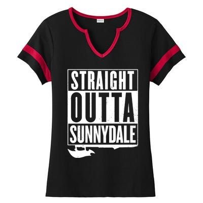 Straight Outta Sunnydale Ladies Halftime Notch Neck Tee