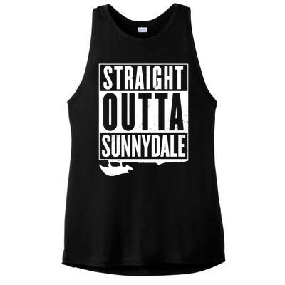 Straight Outta Sunnydale Ladies PosiCharge Tri-Blend Wicking Tank