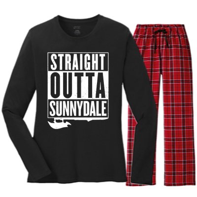 Straight Outta Sunnydale Women's Long Sleeve Flannel Pajama Set 