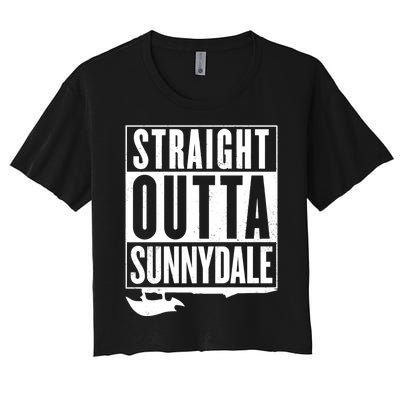 Straight Outta Sunnydale Women's Crop Top Tee