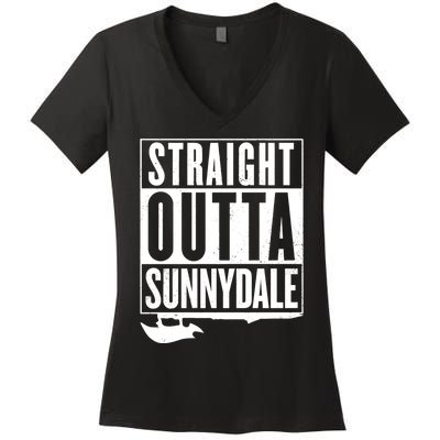 Straight Outta Sunnydale Women's V-Neck T-Shirt