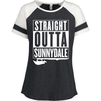 Straight Outta Sunnydale Enza Ladies Jersey Colorblock Tee