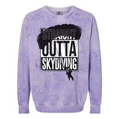 Straight Outta Skydiving Colorblast Crewneck Sweatshirt