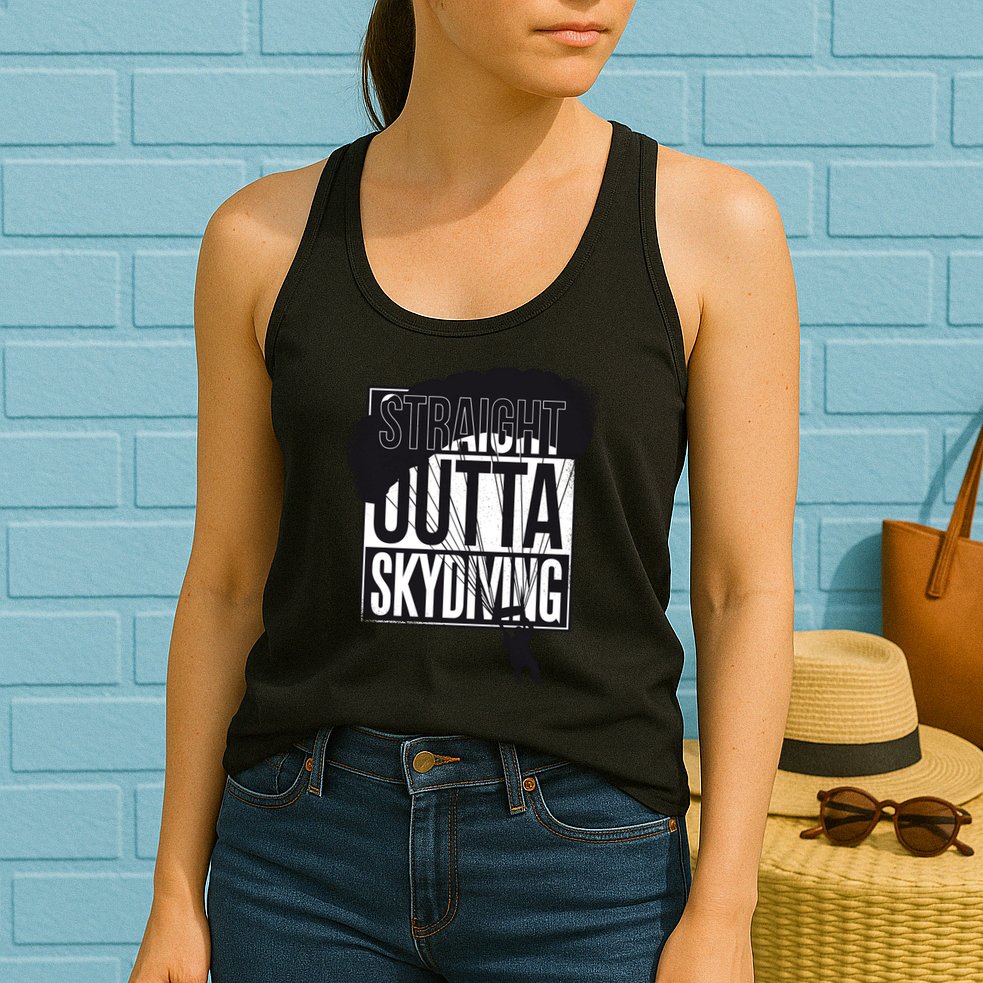 Straight Outta Skydiving Womens Tank Top