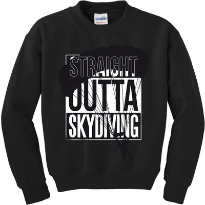 Straight Outta Skydiving Kids Sweatshirt