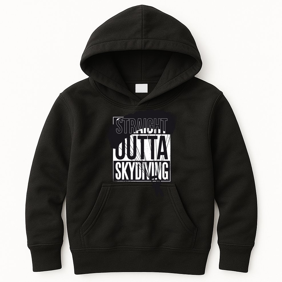 Straight Outta Skydiving Kids Hoodie