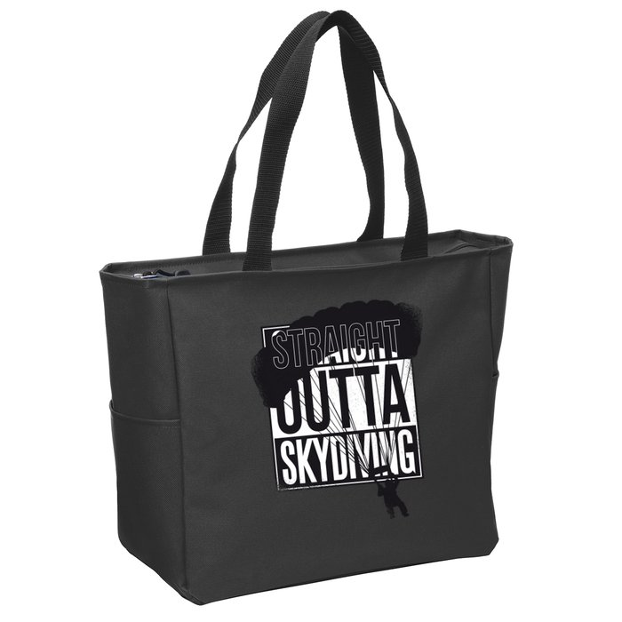 Straight Outta Skydiving Zip Tote Bag
