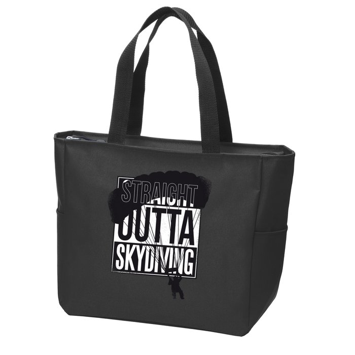 Straight Outta Skydiving Zip Tote Bag