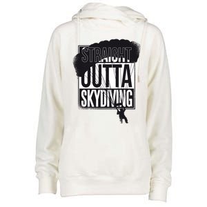 Straight Outta Skydiving Womens Funnel Neck Pullover Hood