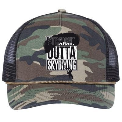 Straight Outta Skydiving Retro Rope Trucker Hat Cap