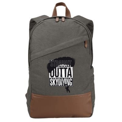 Straight Outta Skydiving Cotton Canvas Backpack