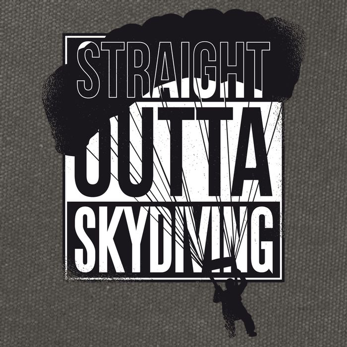Straight Outta Skydiving Cotton Canvas Backpack