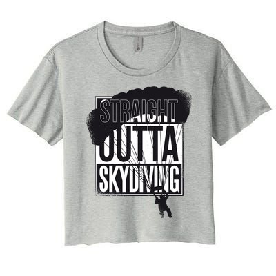 Straight Outta Skydiving Women's Crop Top Tee