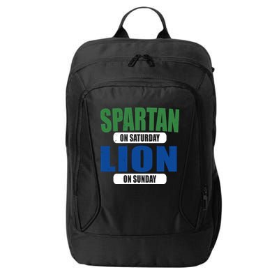 Spartan On Saturday Lion On Sunday City Backpack