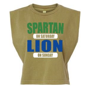 Spartan On Saturday Lion On Sunday Garment-Dyed Women's Muscle Tee