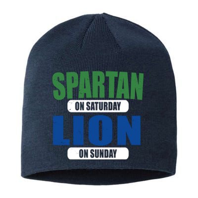 Spartan On Saturday Lion On Sunday Sustainable Beanie