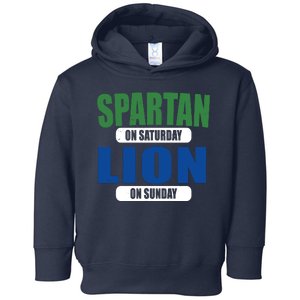 Spartan On Saturday Lion On Sunday Toddler Hoodie