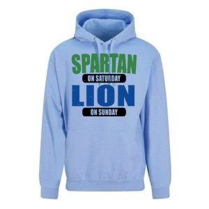 Spartan On Saturday Lion On Sunday Unisex Surf Hoodie