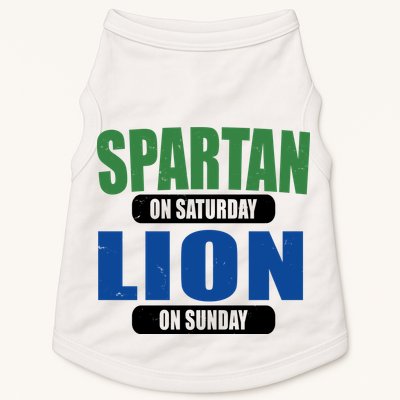 Spartan On Saturday Lion On Sunday Doggie Tank