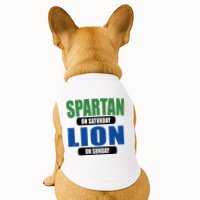 Spartan On Saturday Lion On Sunday Doggie Tank