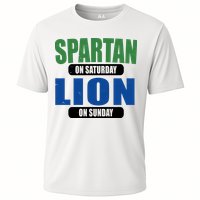 Spartan On Saturday Lion On Sunday Cooling Performance Crew T-Shirt