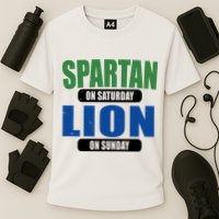 Spartan On Saturday Lion On Sunday Cooling Performance Crew T-Shirt
