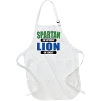 Spartan On Saturday Lion On Sunday Full-Length Apron With Pockets