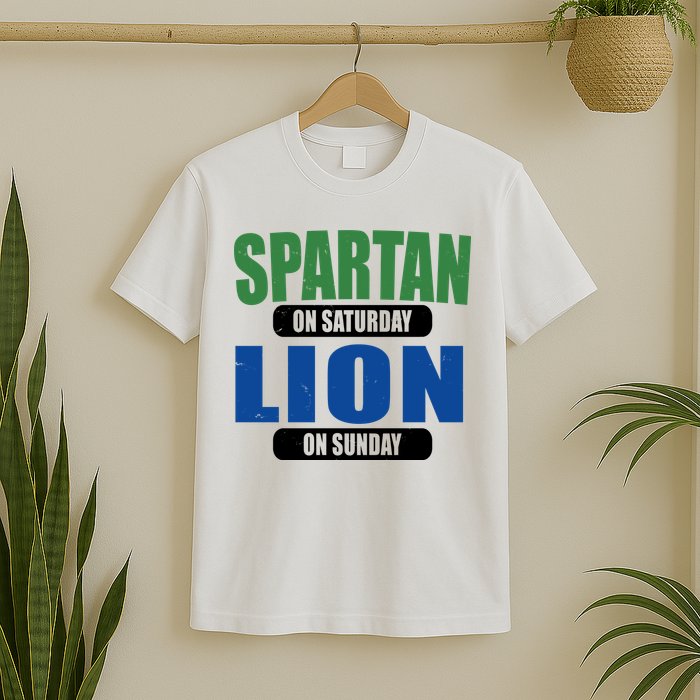 Spartan On Saturday Lion On Sunday T-Shirt