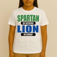 Spartan On Saturday Lion On Sunday T-Shirt