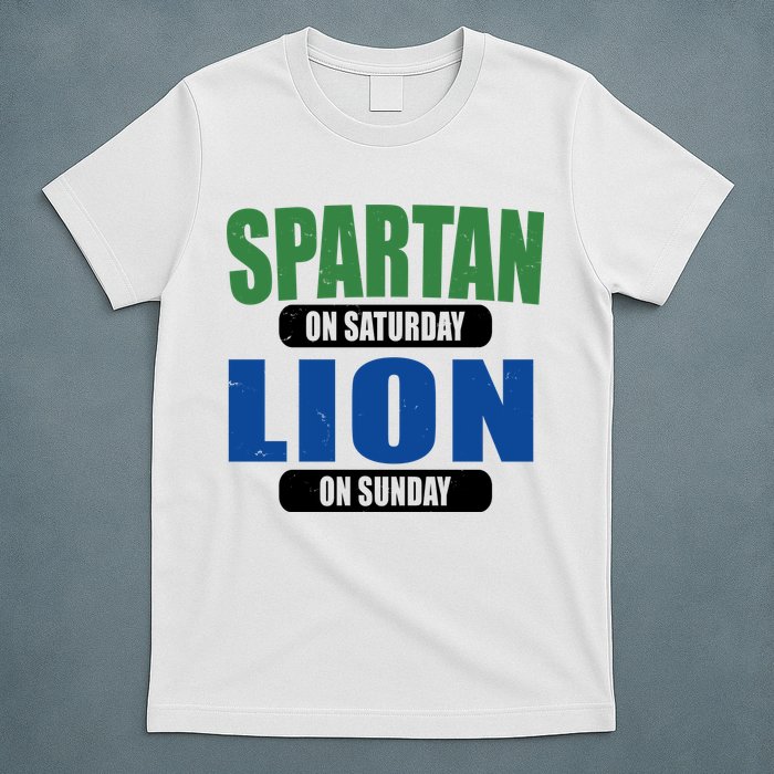Spartan On Saturday Lion On Sunday T-Shirt