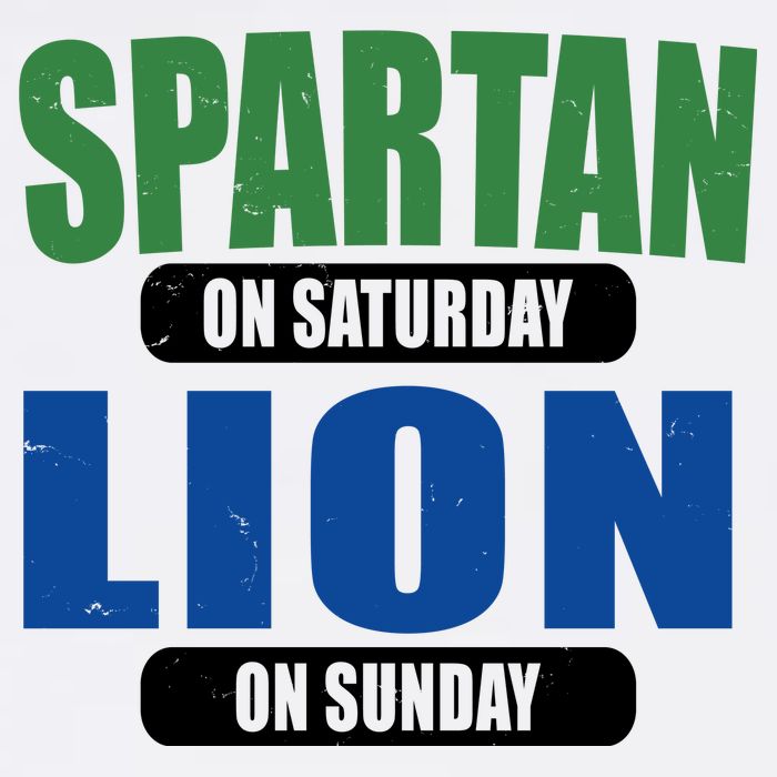 Spartan On Saturday Lion On Sunday T-Shirt