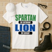 Spartan On Saturday Lion On Sunday Tall T-Shirt