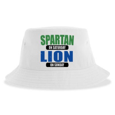 Spartan On Saturday Lion On Sunday Sustainable Bucket Hat
