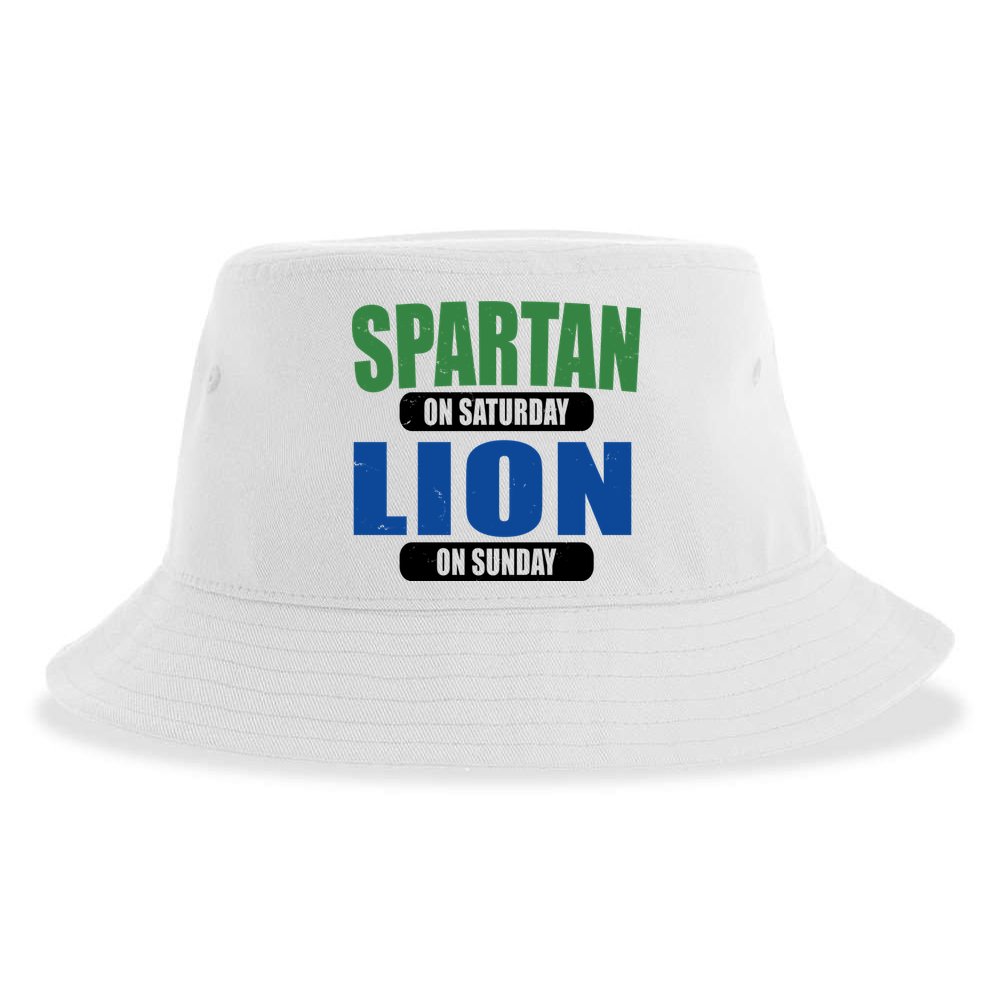Spartan On Saturday Lion On Sunday Sustainable Bucket Hat