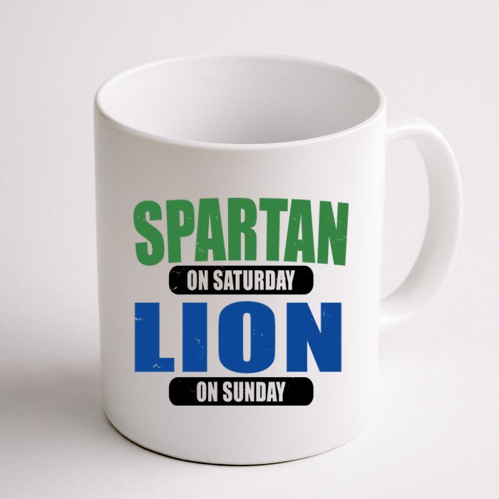 Spartan On Saturday Lion On Sunday Coffee Mug