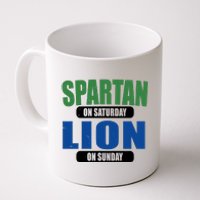 Spartan On Saturday Lion On Sunday Coffee Mug