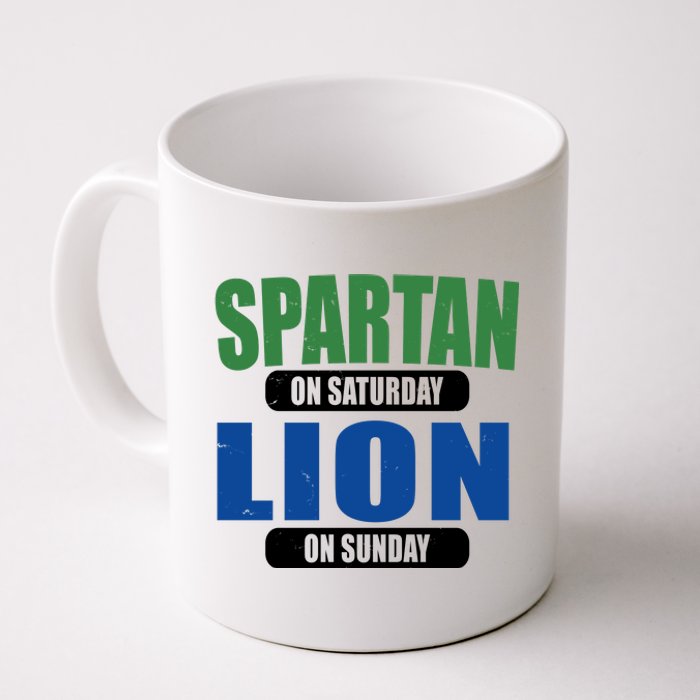 Spartan On Saturday Lion On Sunday Coffee Mug