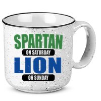 Spartan On Saturday Lion On Sunday 15oz Campfire Ceramic Mug
