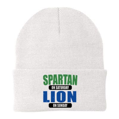 Spartan On Saturday Lion On Sunday Beanie