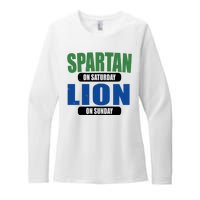 Spartan On Saturday Lion On Sunday Womens CVC Long Sleeve Shirt