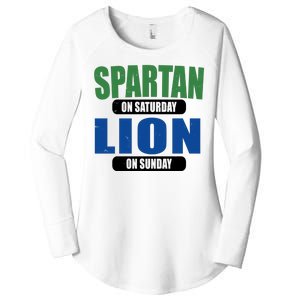 Spartan On Saturday Lion On Sunday Women's Perfect Tri Tunic Long Sleeve Shirt