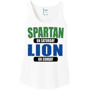 Spartan On Saturday Lion On Sunday Ladies Essential Tank