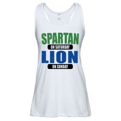 Spartan On Saturday Lion On Sunday Ladies Essential Flowy Tank