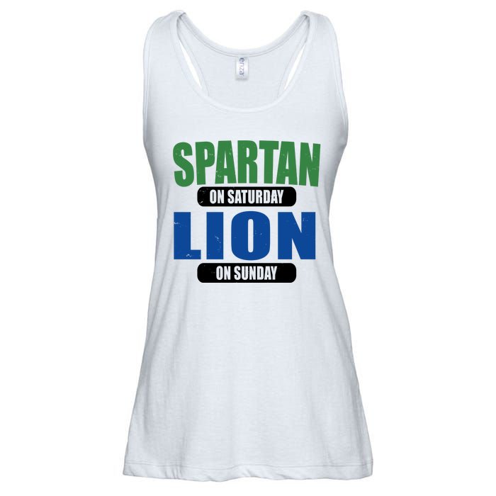 Spartan On Saturday Lion On Sunday Ladies Essential Flowy Tank