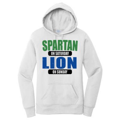 Spartan On Saturday Lion On Sunday Women's Pullover Hoodie