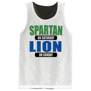 Spartan On Saturday Lion On Sunday Mesh Reversible Basketball Jersey Tank