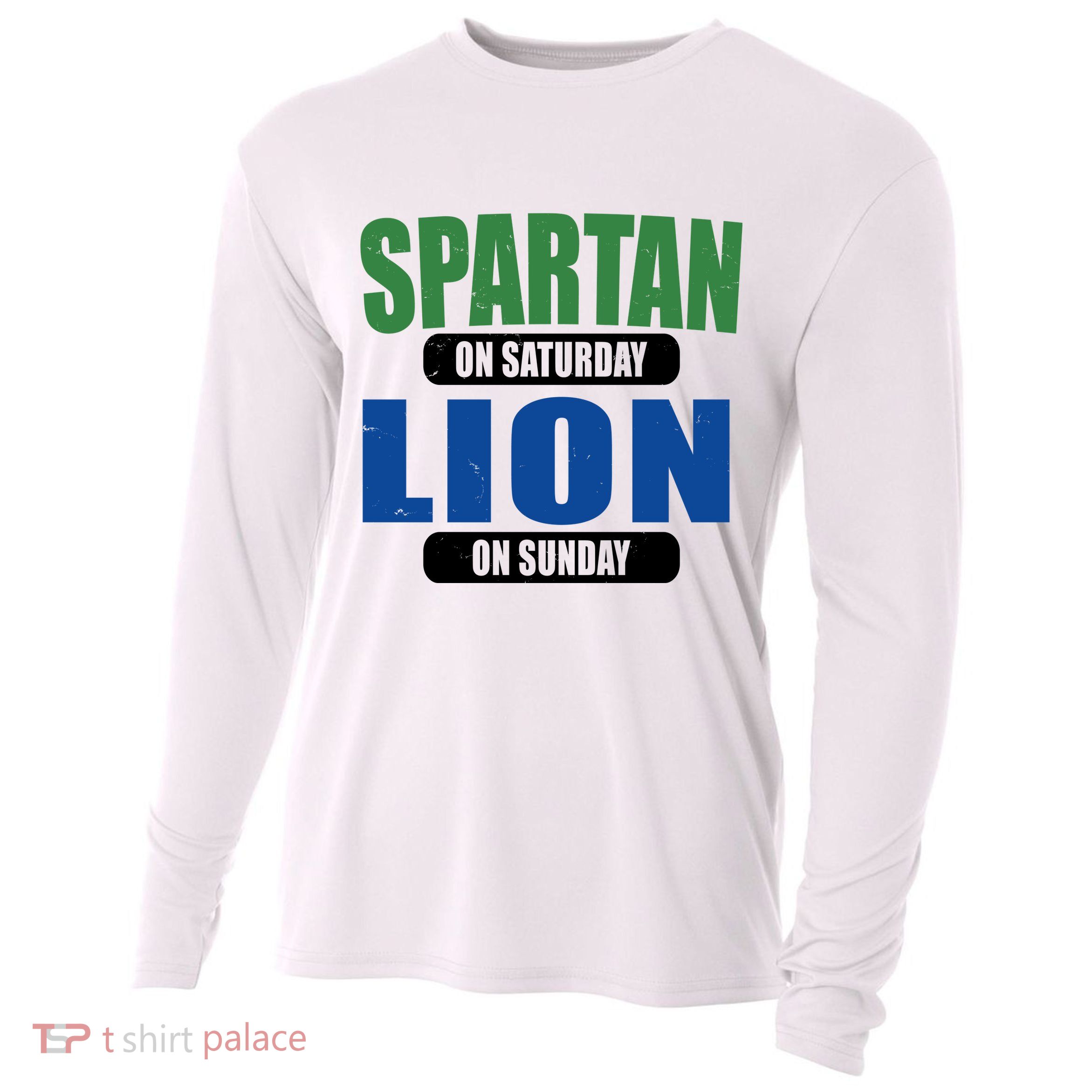 Spartan On Saturday Lion On Sunday Cooling Performance Long Sleeve Crew