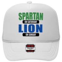 Spartan On Saturday Lion On Sunday Trucker Hat