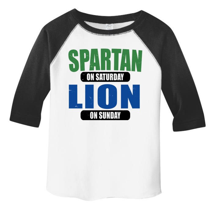 Spartan On Saturday Lion On Sunday Toddler Fine Jersey T-Shirt